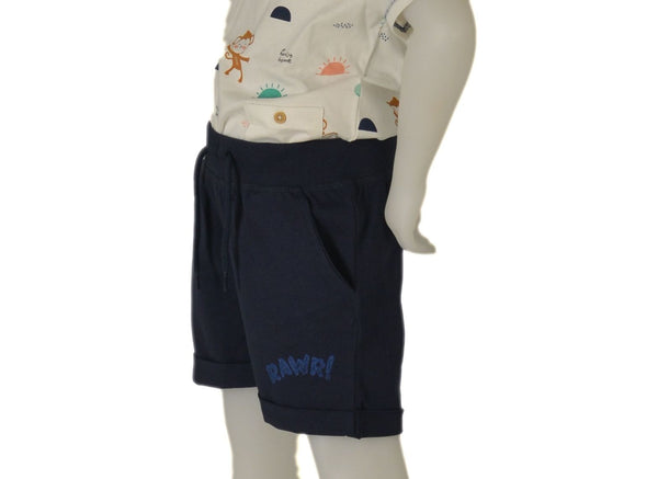 PANTALONCINO BAMBINO JERSEY PURO COTONE VITA REGOLABILE TASCHE MARCA LOSAN ART.2156602AL