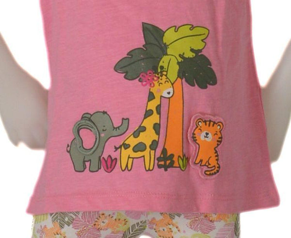 T-SHIRT NEONATA COTONE APERTURA BOTTONI ANIMALI MARCA LOSAN ART.218-1008AL