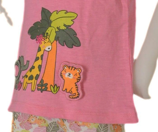 T-SHIRT NEONATA COTONE APERTURA BOTTONI ANIMALI MARCA LOSAN ART.218-1008AL