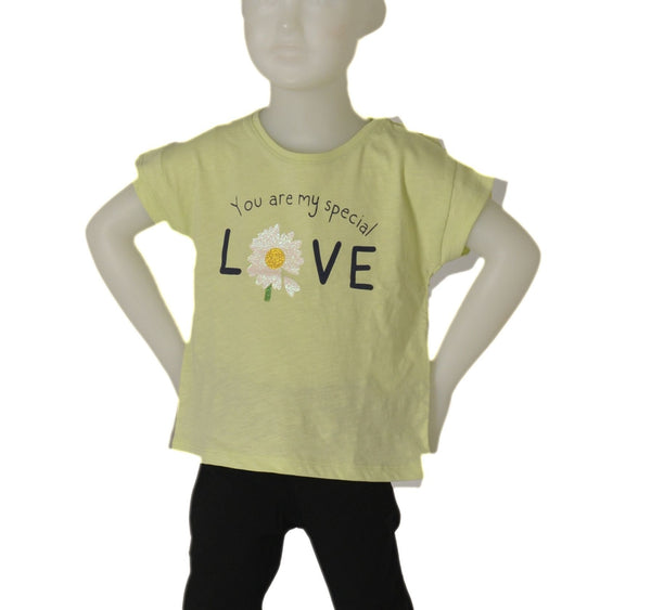 T-SHIRT BAMBINA STAMPA GLITTERATA  LOSAN ART.216-1014AL