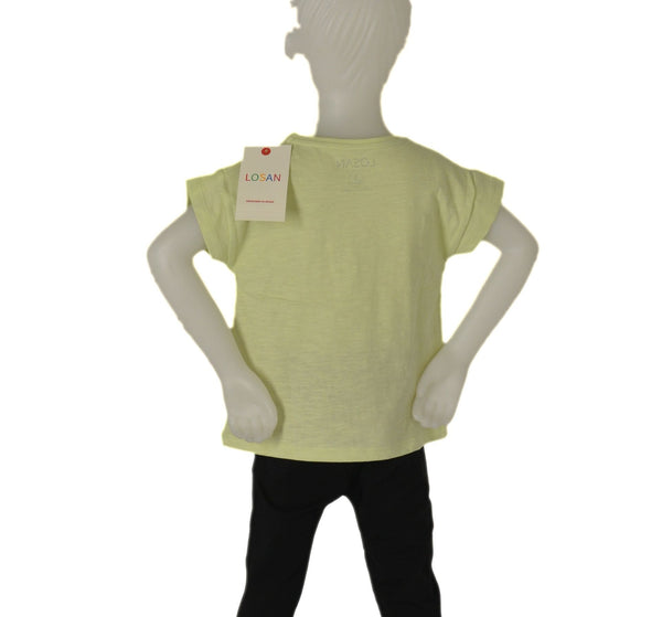 T-SHIRT BAMBINA STAMPA GLITTERATA  LOSAN ART.216-1014AL