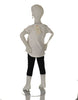 T-SHIRT BAMBINA MEZZA MANICA STONDATA STAMPA SMILE INSERTI MARCA LOSAN ART.216-1009AL