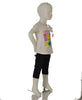 T-SHIRT BAMBINA MEZZA MANICA STONDATA STAMPA SMILE INSERTI MARCA LOSAN ART.216-1009AL