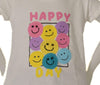 T-SHIRT BAMBINA MEZZA MANICA STONDATA STAMPA SMILE INSERTI MARCA LOSAN ART.216-1009AL