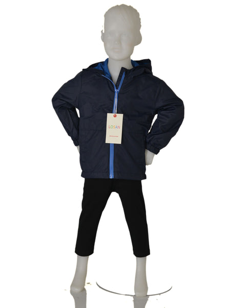 GIUBBINO BAMBINO ZIP CAPPUCCIO TASCHR MARCA LOSAN ART.215-2651AL