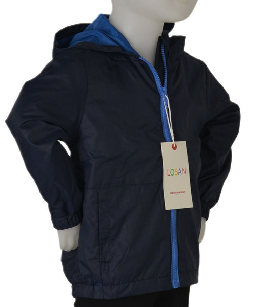 GIUBBINO BAMBINO ZIP CAPPUCCIO TASCHR MARCA LOSAN ART.215-2651AL