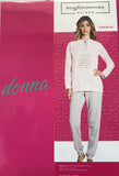PIGIAMA DONNA Rossoporpora art Castalia stampato