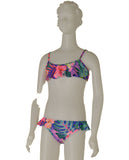 BIKINI RAGAZZINA FASCIA REGOLABILE FLOREALE MARCA LOSAN ART.21G-4043AL