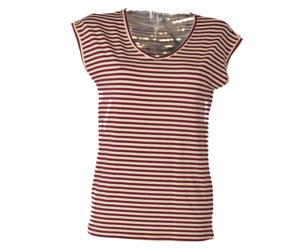 T-SHIRT DONNA GIROCOLLO MANICA SCESA RIGHE MARCA SILCO ART.982