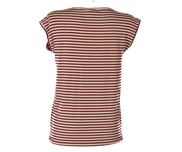 T-SHIRT DONNA GIROCOLLO MANICA SCESA RIGHE MARCA SILCO ART.982