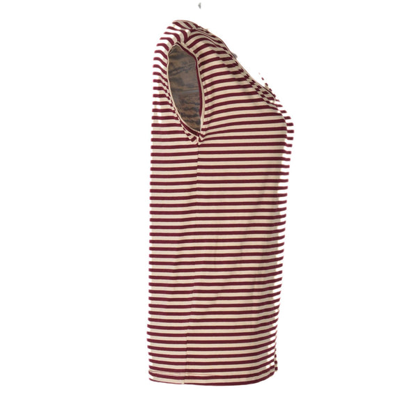 T-SHIRT DONNA GIROCOLLO MANICA SCESA RIGHE MARCA SILCO ART.982