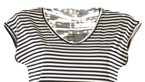 T-SHIRT DONNA GIROCOLLO MANICA SCESA RIGHE MARCA SILCO ART.982