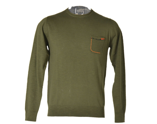 MAGLIONE UOMO GIROCOLLO TASCHINO BORDO MARCA URBANRING ART.20010