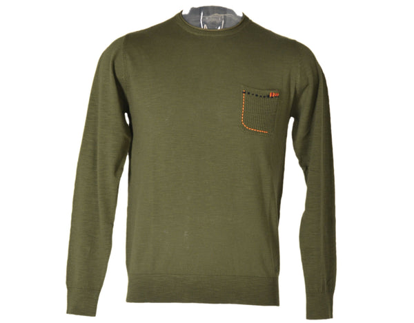 MAGLIONE UOMO GIROCOLLO TASCHINO BORDO MARCA URBANRING ART.20010