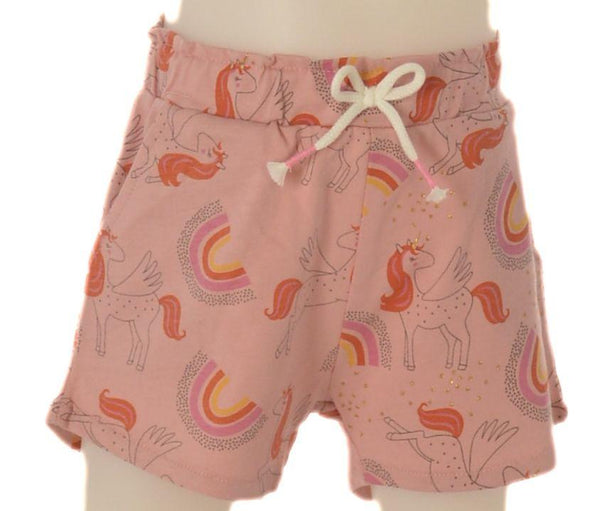 SHORT BAMBINA  COTONE ELASTICOTASCHE UNICORNI MARCA LOSAN ART.216-6015AL