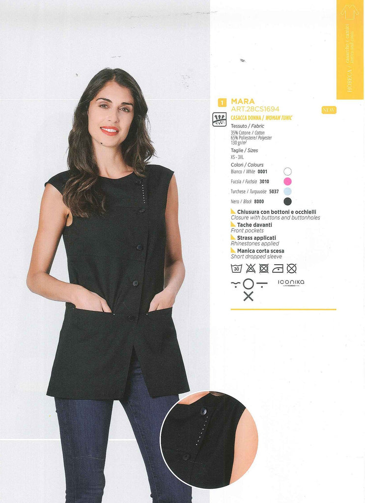 Tunic Siggi Casacca Casacca Da Donna 100% Cotone A Maniche Corte