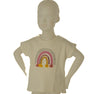 T-SHIRT BAMBINA MEZZA MANICA GIROCOLLO STAMPA NAPPINE PAILLETTE MARCA LOSAN ART.216-1002AL