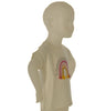 T-SHIRT BAMBINA MEZZA MANICA GIROCOLLO STAMPA NAPPINE PAILLETTE MARCA LOSAN ART.216-1002AL