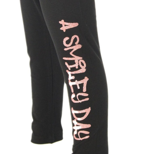 LEGGINGS BAMBINA ELASTICO SCRITTA MARCA BM ART.AY2652