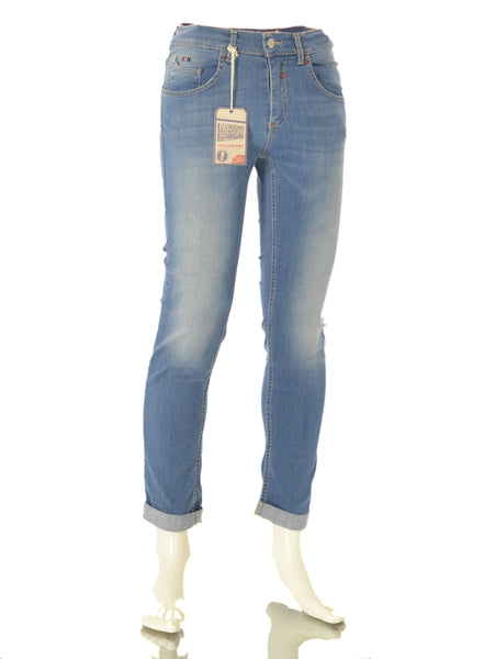 JEANS UOMO ZIP BOTTONE SCHIARITO MARCA INCOR ART.BRONZO
