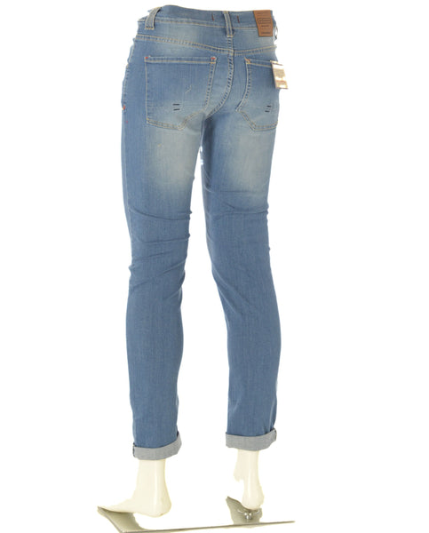 JEANS UOMO ZIP BOTTONE SCHIARITO MARCA INCOR ART.BRONZO