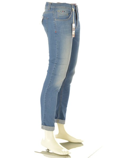 JEANS UOMO ZIP BOTTONE SCHIARITO MARCA INCOR ART.BRONZO