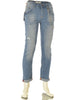 JEANS UOMO ZIP BOTTONE RISVOLTO ABRASIONI MARCA INCOR ART.REMIX