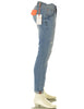 JEANS UOMO ZIP BOTTONE RISVOLTO ABRASIONI MARCA INCOR ART.REMIX