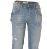 JEANS UOMO ZIP BOTTONE RISVOLTO ABRASIONI MARCA INCOR ART.REMIX