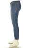 JEANS UOMO ZIP BOTTONE CINQUETASCHE RISVOLTO CATENELLA MARCA INCOR ART.SLOWLY