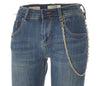JEANS UOMO ZIP BOTTONE CINQUETASCHE RISVOLTO CATENELLA MARCA INCOR ART.SLOWLY