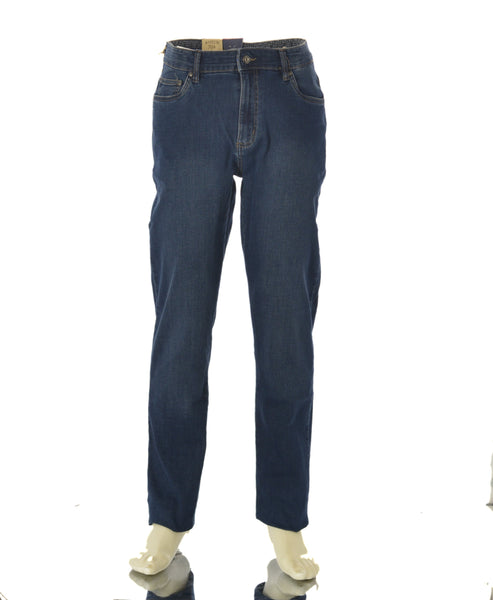 JEANS UOMO ZIP BOTTONE CINQUE TASCHE SCURO MARCA WAMPUM ART.11704-1E14