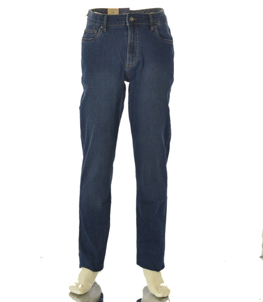 JEANS UOMO ZIP BOTTONE CINQUE TASCHE SCURO MARCA WAMPUM ART.11704-1E14