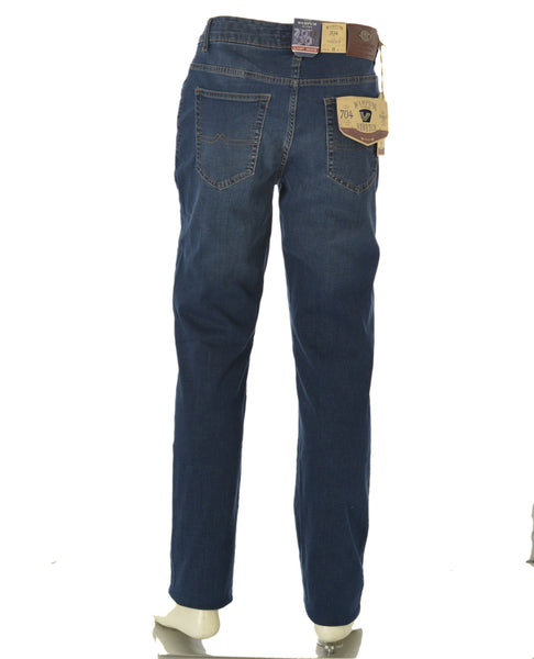 JEANS UOMO ZIP BOTTONE CINQUE TASCHE SCURO MARCA WAMPUM ART.11704-1E14