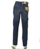 JEANS UOMO ZIP BOTTONE CINQUE TASCHE SCURO MARCA WAMPUM ART.11704-1E14