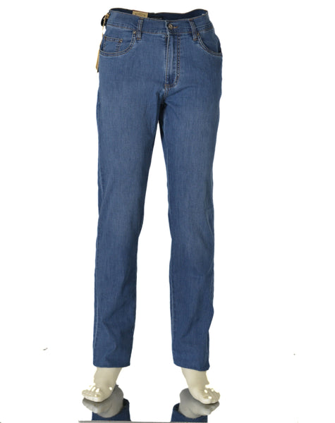 JEANS UOMO ZIP BOTTONE CINQUE TASCHE CHIARO LEGGERO MARCA WAMPUM ART.11704-1D19