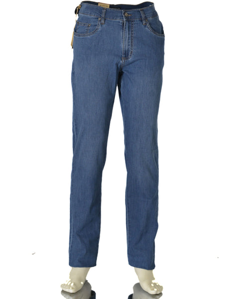 JEANS UOMO ZIP BOTTONE CINQUE TASCHE CHIARO LEGGERO MARCA WAMPUM ART.11704-1D19