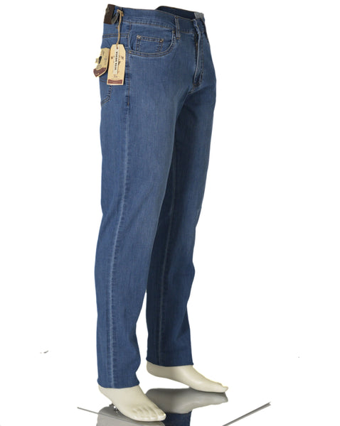 JEANS UOMO ZIP BOTTONE CINQUE TASCHE CHIARO LEGGERO MARCA WAMPUM ART.11704-1D19
