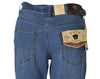 JEANS UOMO ZIP BOTTONE CINQUE TASCHE CHIARO LEGGERO MARCA WAMPUM ART.11704-1D19