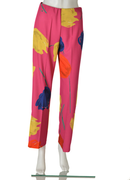PANTALONI DONNA ZIP MORBIDI FANTASIA MARCA EMANUELA COSTA ART.35365