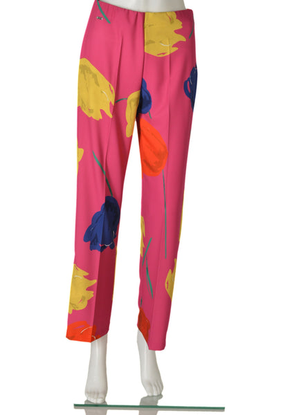 PANTALONI DONNA ZIP MORBIDI FANTASIA MARCA EMANUELA COSTA ART.35365