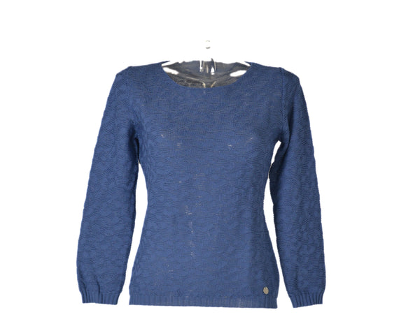 MAGLIONE DONNA COTONE GIROCOLLO MANICA LUNGA TINTA UNITA MARCA MAGLIFICIO DI NIBIONNO ART.S615107