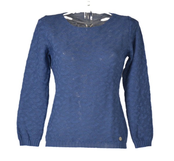 MAGLIONE DONNA COTONE GIROCOLLO MANICA LUNGA TINTA UNITA MARCA MAGLIFICIO DI NIBIONNO ART.S615107
