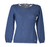 MAGLIONE DONNA COTONE GIROCOLLO MANICA LUNGA TINTA UNITA MARCA MAGLIFICIO DI NIBIONNO ART.S615107