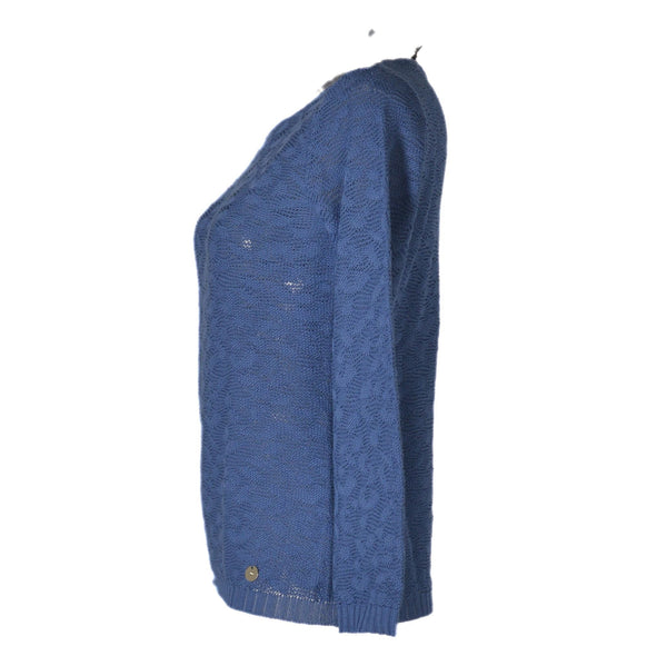 MAGLIONE DONNA COTONE GIROCOLLO MANICA LUNGA TINTA UNITA MARCA MAGLIFICIO DI NIBIONNO ART.S615107