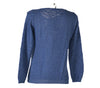MAGLIONE DONNA COTONE GIROCOLLO MANICA LUNGA TINTA UNITA MARCA MAGLIFICIO DI NIBIONNO ART.S615107