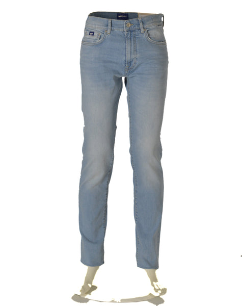 JEANS UOMO ZIP BOTTONE CINQUE TASCHE CHIARO CLASSICO MARCA GAS ART.ALBERT