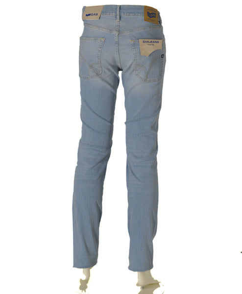 JEANS UOMO ZIP BOTTONE CINQUE TASCHE CHIARO CLASSICO MARCA GAS ART.ALBERT