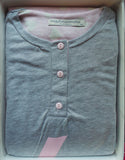 PIGIAMA DONNA PURO COTONE SERAFINO CUORI POLSINI MARCA ROSSOPORPORA ART.CALINDA