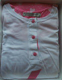 PIGIAMA DONNA PURO COTONE SERAFINO CUORI POLSINI MARCA ROSSOPORPORA ART.CALINDA